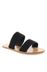 Cuban Slides Black Linen