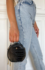 Jaz Mini Bag Black Croc