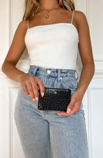 Kenzie Purse Black Croc