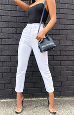 Drive Me Crazy Cropped Jeans White