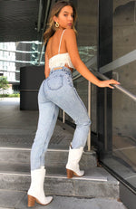 Rock Your Body Boyfriend Jeans Mid Blue