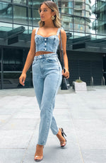 Rock Your Body Boyfriend Jeans Mid Blue