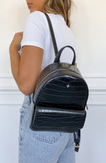 Presley Backpack Black Croc