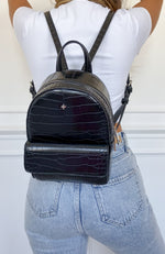 Presley Backpack Black Croc