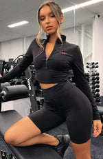 Training Day Long Sleeve Crop Black