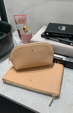 Joni Makeup Purse Nude Saffiano