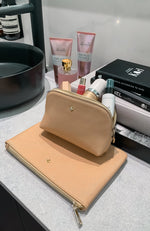 Joni Makeup Purse Nude Saffiano