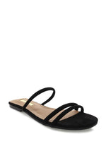 Isla Slides Black Suede