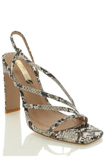 Desi Heels Cream Snake