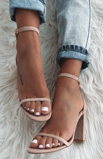 Jena Heels Blush Suede