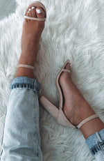 Jena Heels Blush Suede