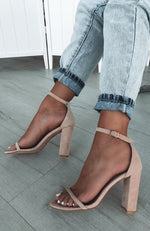 Jena Heels Blush Suede