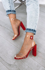 Jaz Heels Red Suede