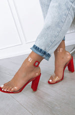 Jaz Heels Red Suede