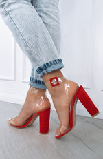 Jaz Heels Red Suede