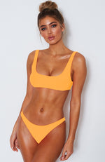 Flamingo Bikini Top Tangerine