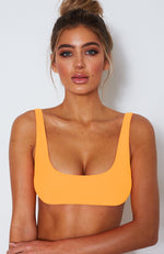 Flamingo Bikini Top Tangerine