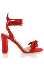 Granita Heels Red Suede