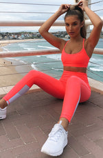 Alexis Panel Leggings Coral