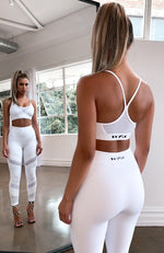 Fair Play Mesh Sports Bra White