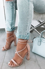 Lyra Heels Blush Suede