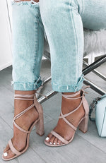 Lyra Heels Blush Suede