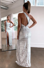 Set The Tone Maxi Dress Silver