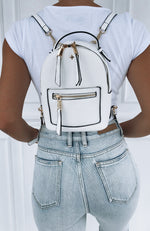 Zoe Mini Backpack White