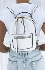 Zoe Mini Backpack White