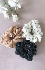 Sierra Scrunchie Black Polka Dot