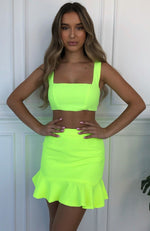 Daydream Mini Skirt Neon Yellow