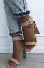 Dharma Heels Blush Suede