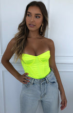 Bring The Heat Bodysuit Neon Yellow