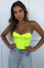 Bring The Heat Bodysuit Neon Yellow