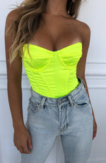 Bring The Heat Bodysuit Neon Yellow