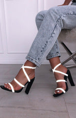 Statement Reflective Heels Black