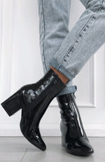 London Boots Patent Black