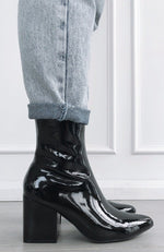 London Boots Patent Black