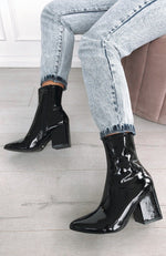 London Boots Patent Black