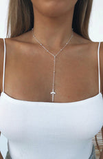 Drippin' Daggers Necklace Silver