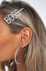 Strong Facts Diamante Hair Pin Boss