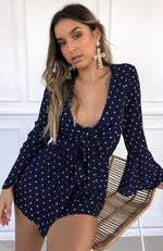 Dream Of Me Playsuit Spot On Navy