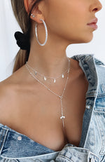 Drippin' Daggers Necklace Silver