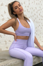 Aria Logo Sports Bra Lilac