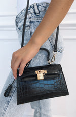 Hedi Bag Black Croc