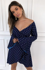 Starry Night Dress Spot On Navy