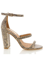 Jatari Heels Beige Reptile