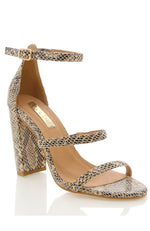 Jatari Heels Beige Reptile