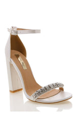 Laine Heels White Pearl