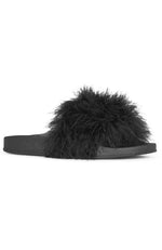 Kandi Fur Slides Black